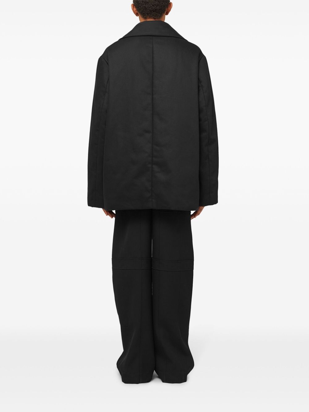 double-breasted cotton coat - 3