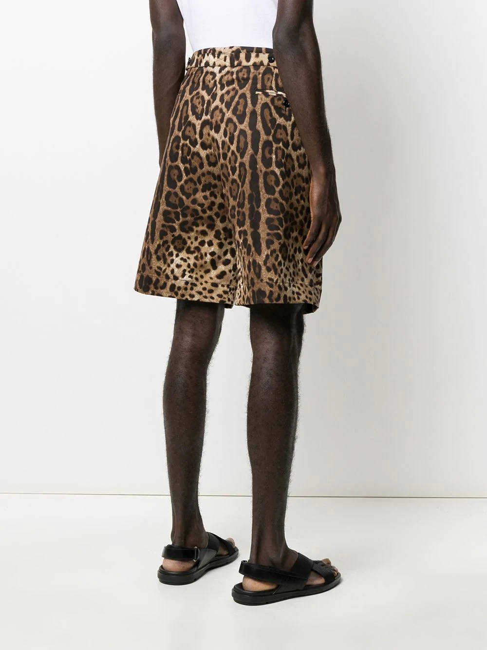 leopard print Bermuda shorts - 4