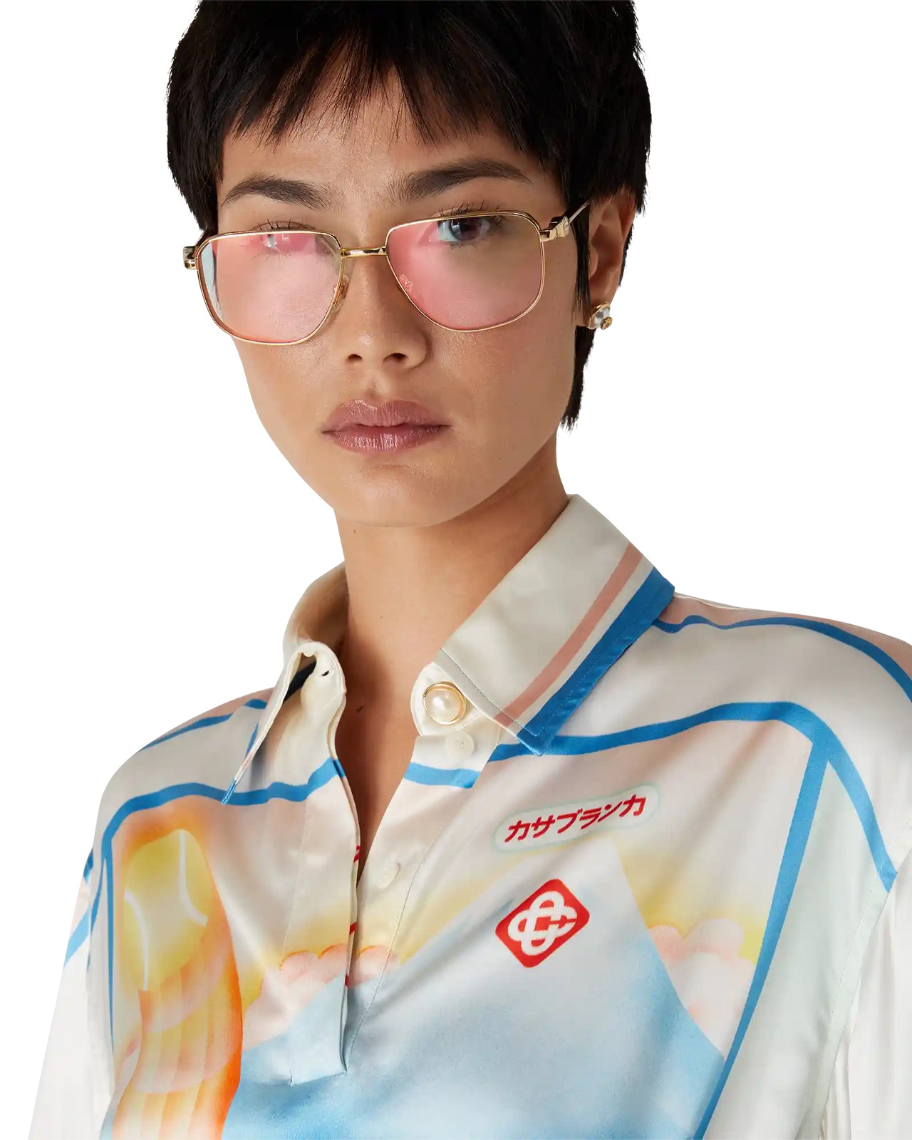 Fuji Dream Silk Cropped Shirt - 3