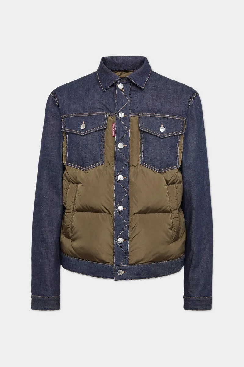 HYBRID PUFFER JEAN JACKET - 1