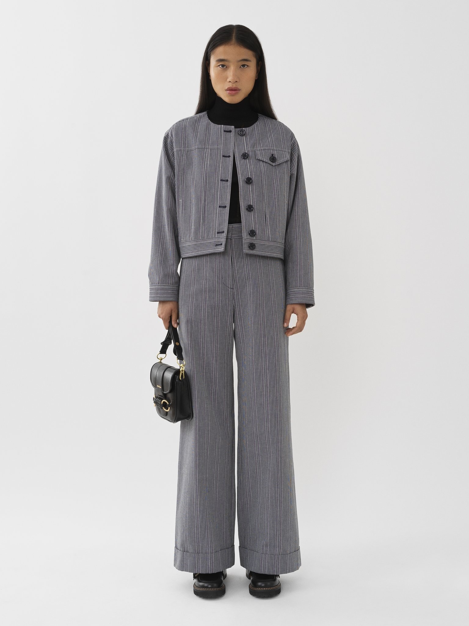 SHORT STRIPED JACKET - 6