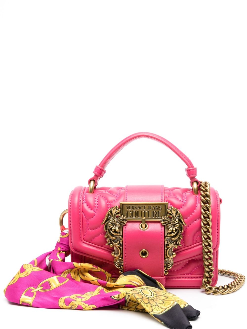 Versace Jeans Couture Pink Baroque Buckle Bag