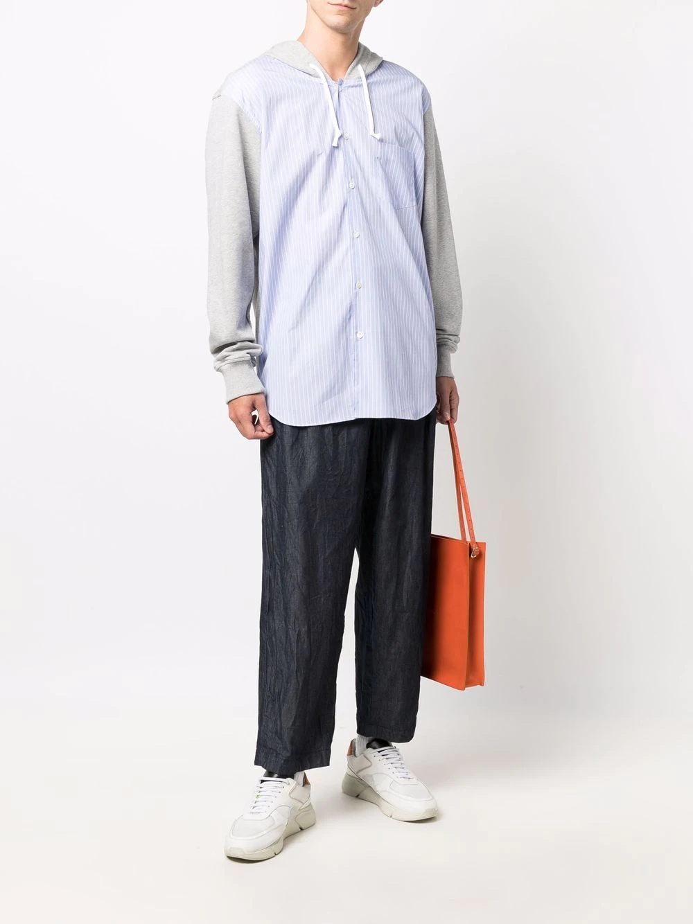 crinkled wide leg trousers - 2