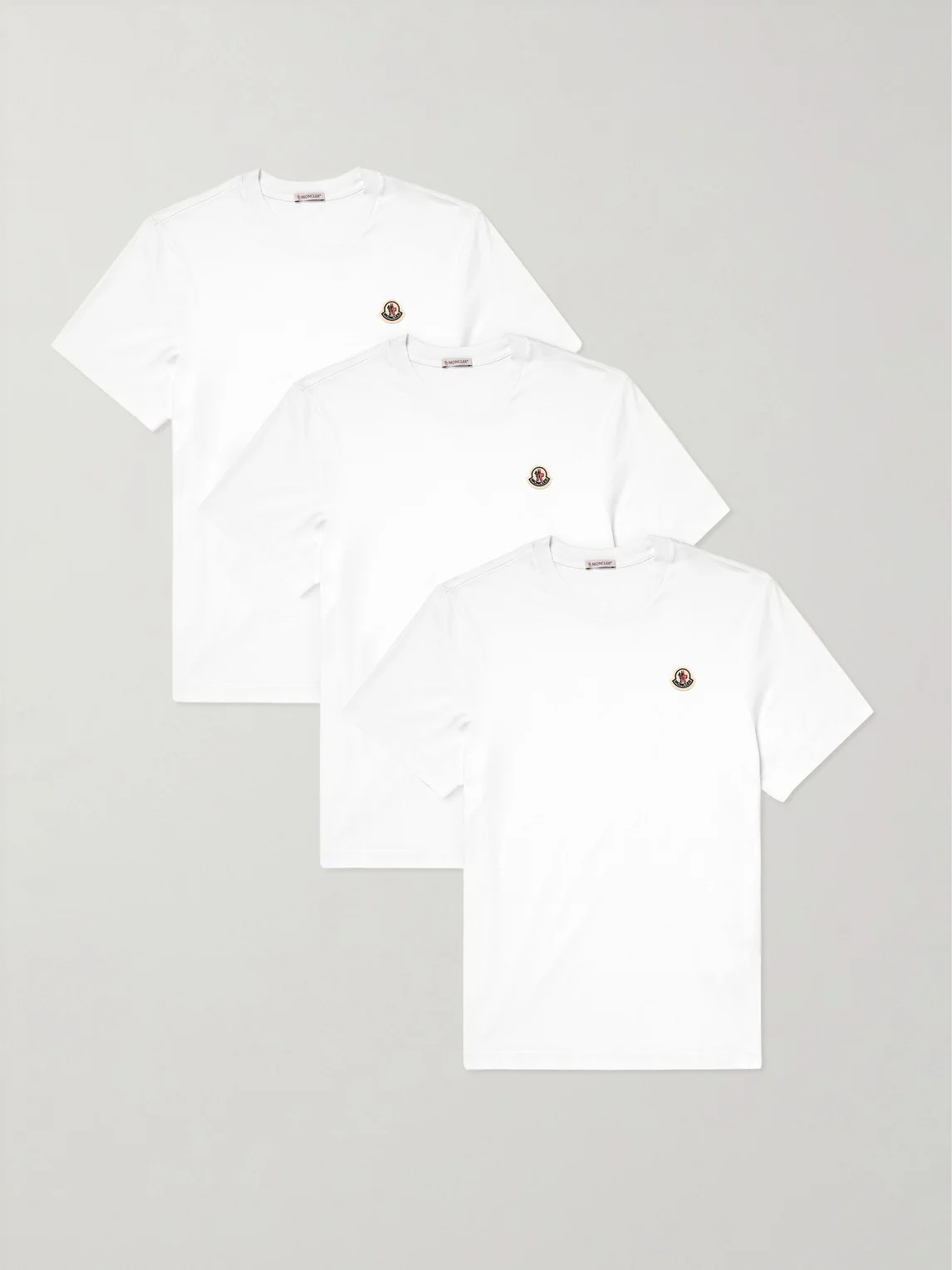 Three-Pack Logo-Appliquéd Cotton-Jersey T-Shirts - 1