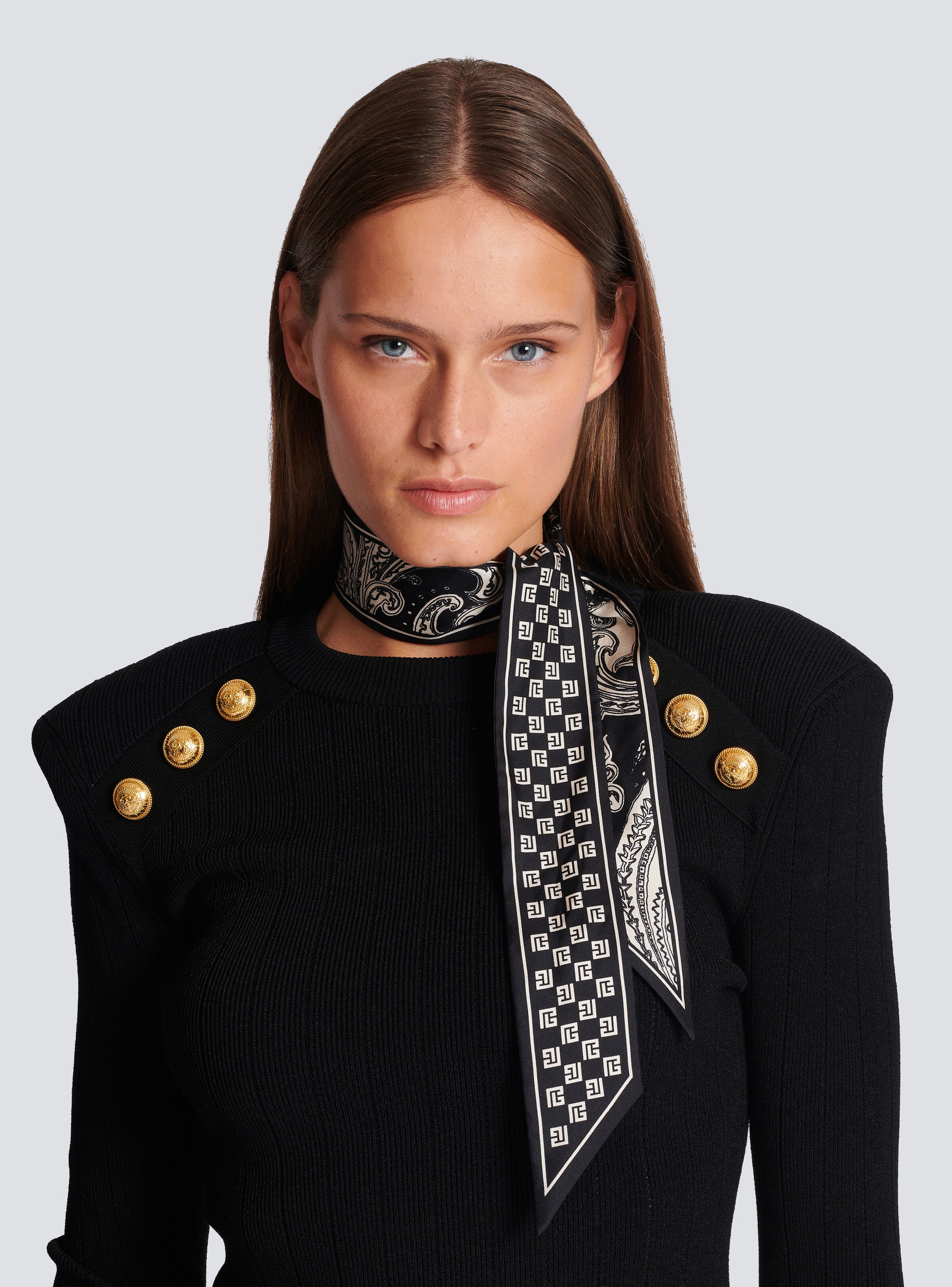 Mini monogram and paisley reversible scarf - 2