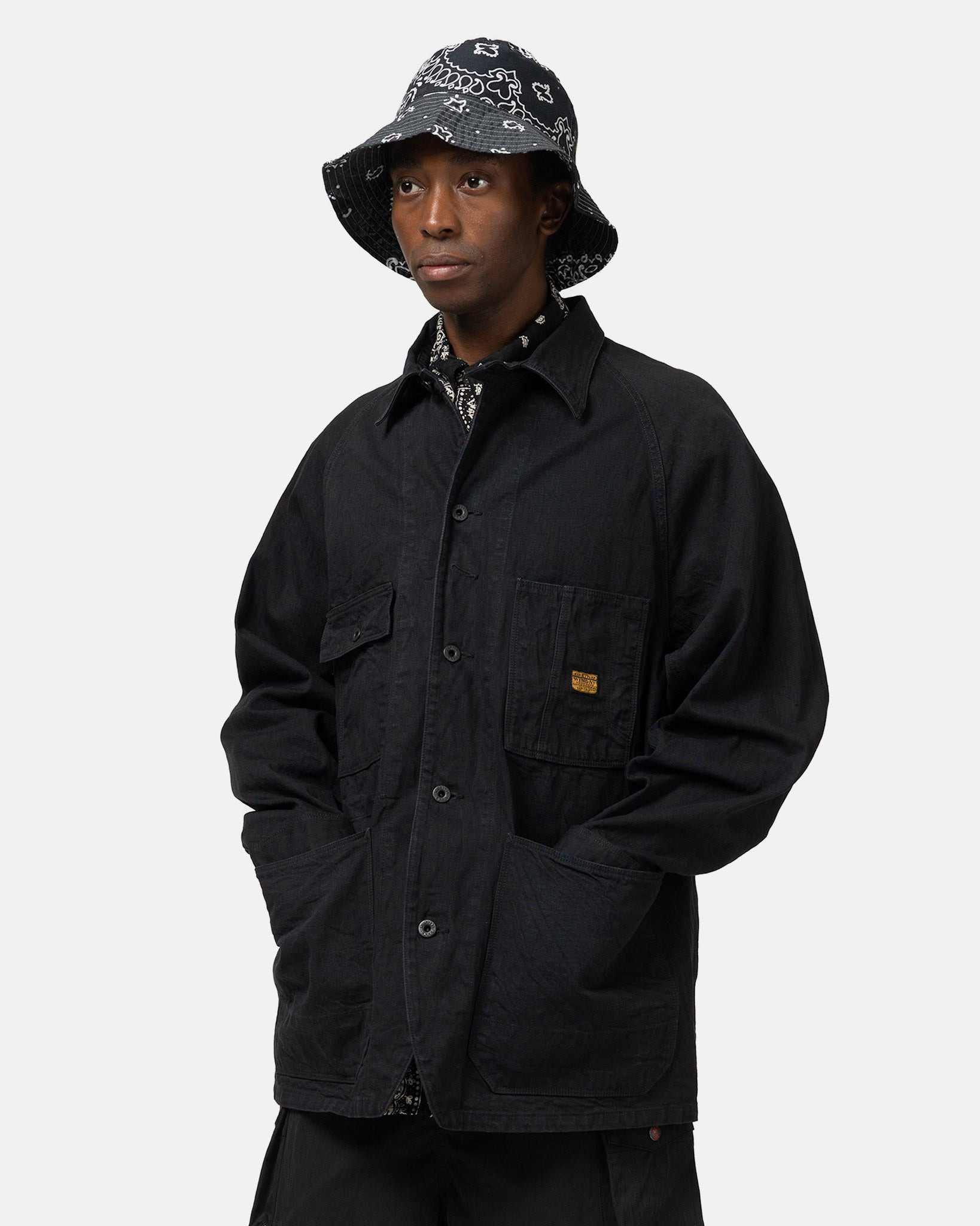10oz BLKxBLK Denim CACTUS Coverall Black - 4