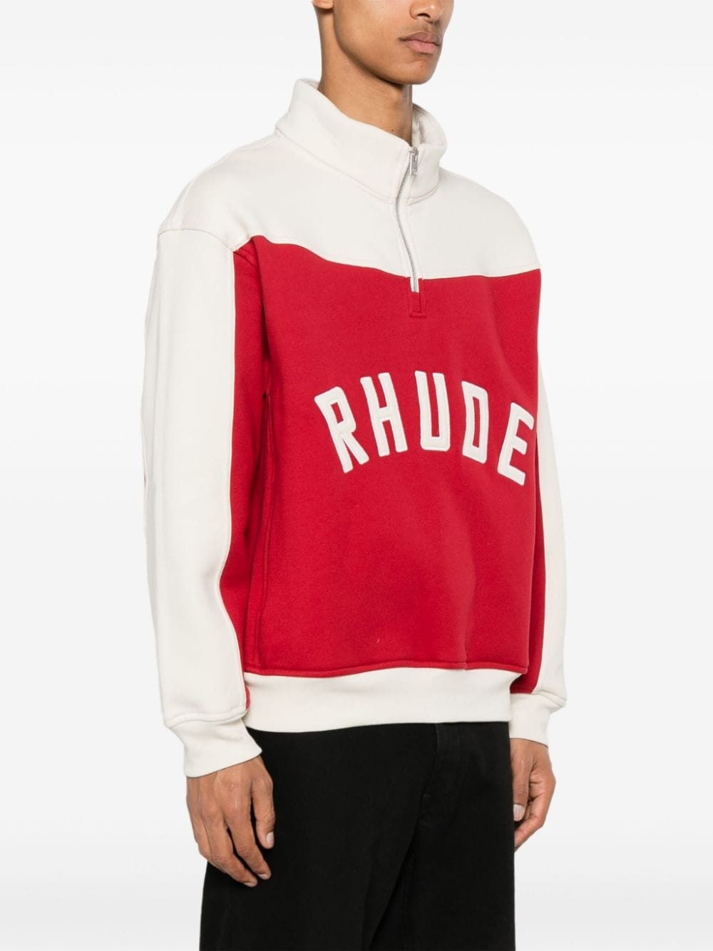 Contrast Varsity cotton sweatshirt - 3