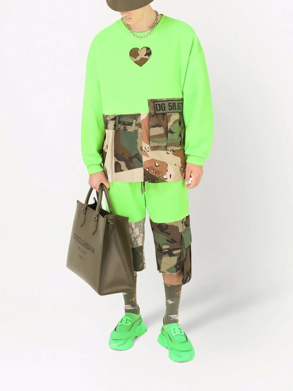 camouflage panelled sweatshirt - 2