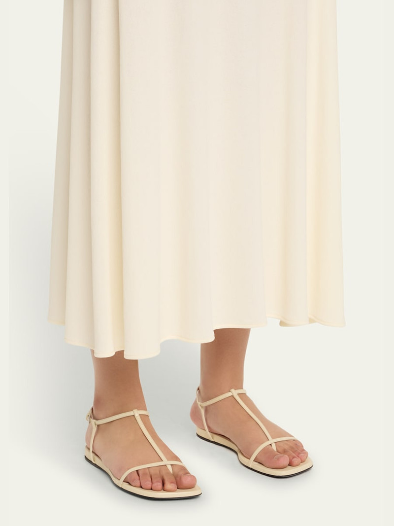 Jil Sander Leather T-Strap Sandals outlook