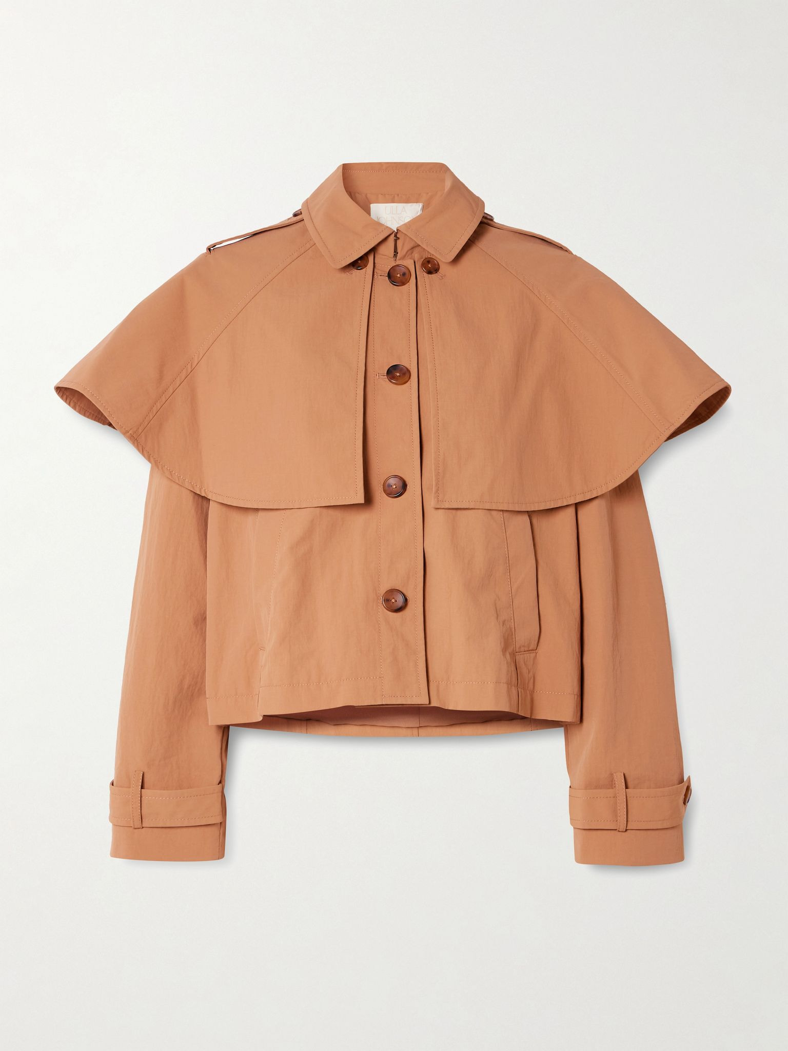 River cape-effect crinkled-shell jacket Brown - 1