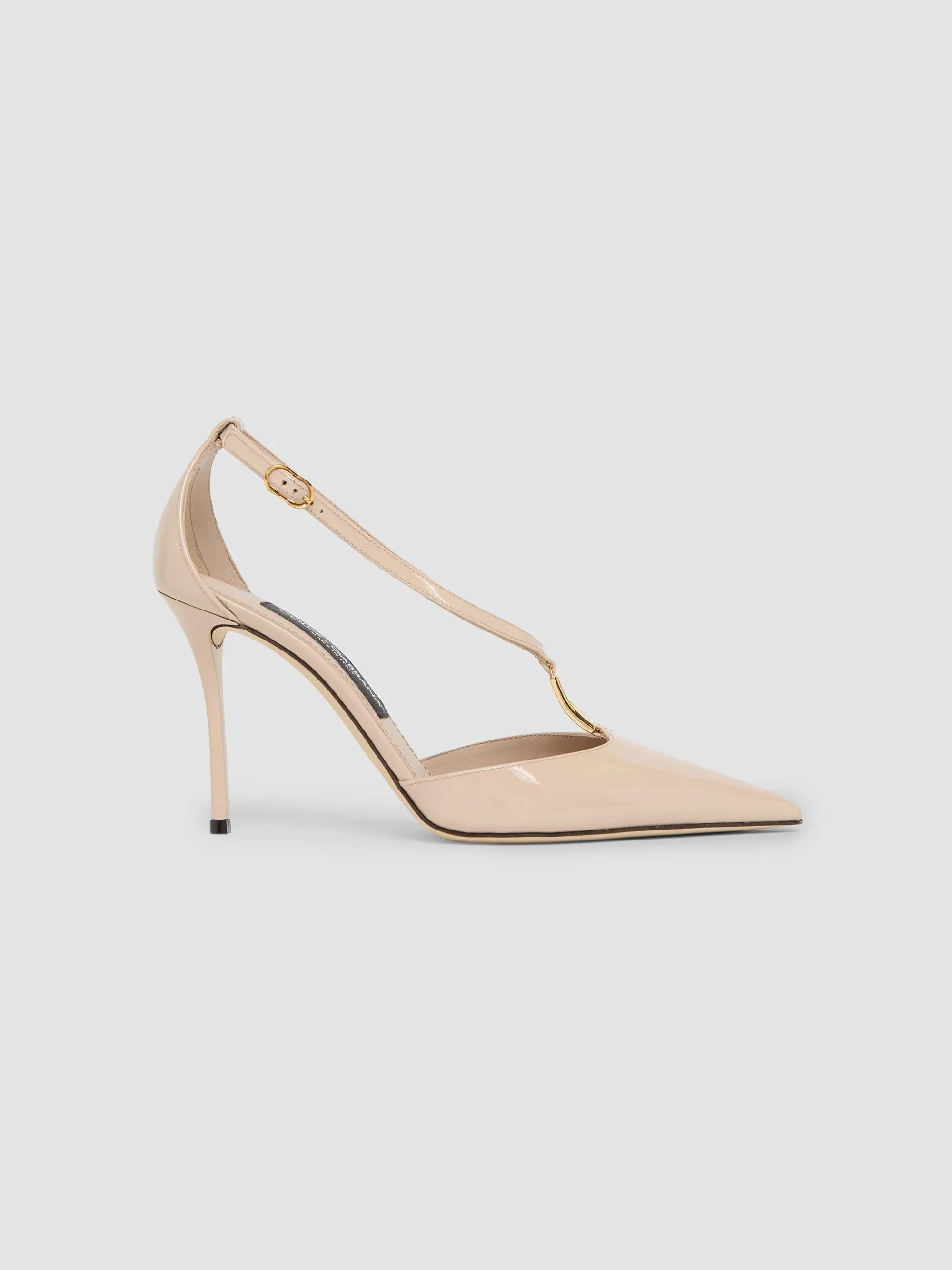 Women's 90MM Logo Patent Leather Pumps - Rose - 1