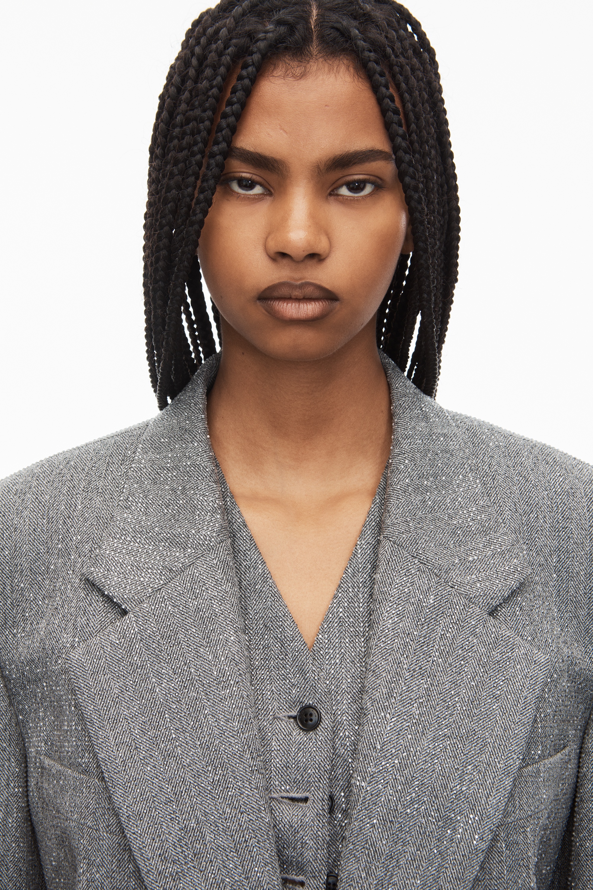 oversized blazer in herringbone tailoring - 3