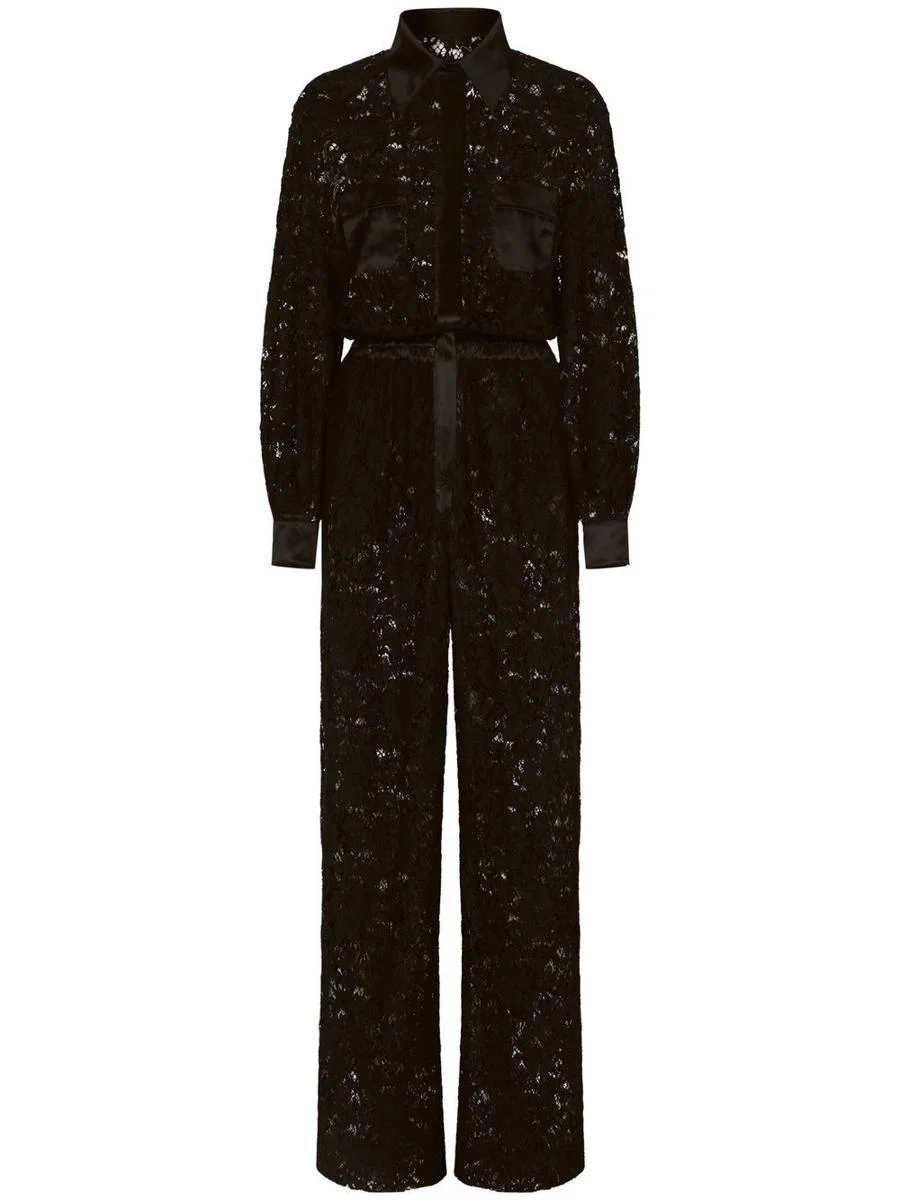 DOLCE & GABBANA LACE LONG SHIRT JUMPSUIT - 1