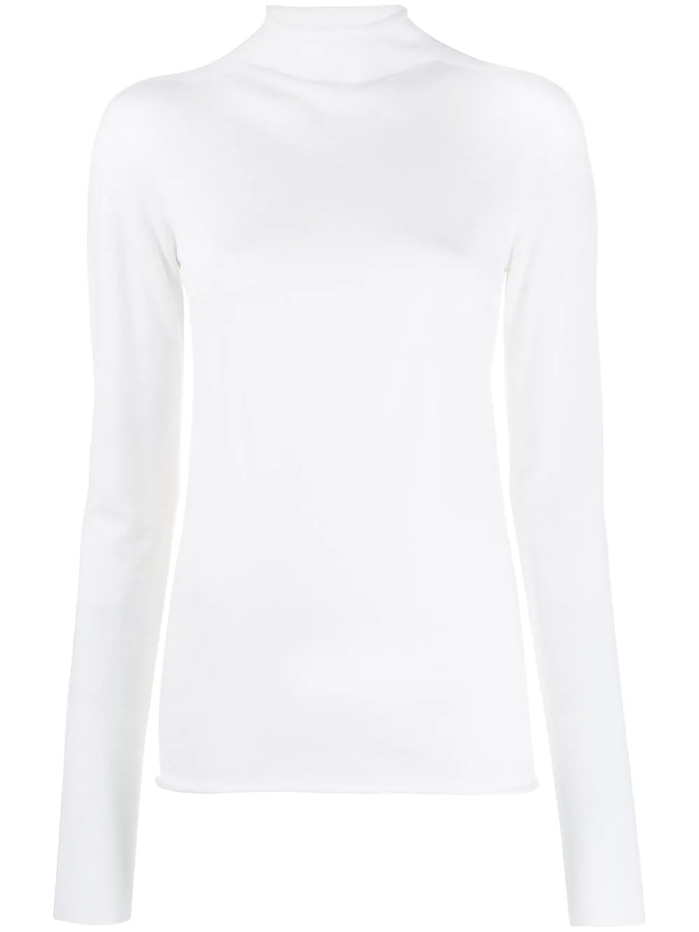 mock neck knitted top - 1