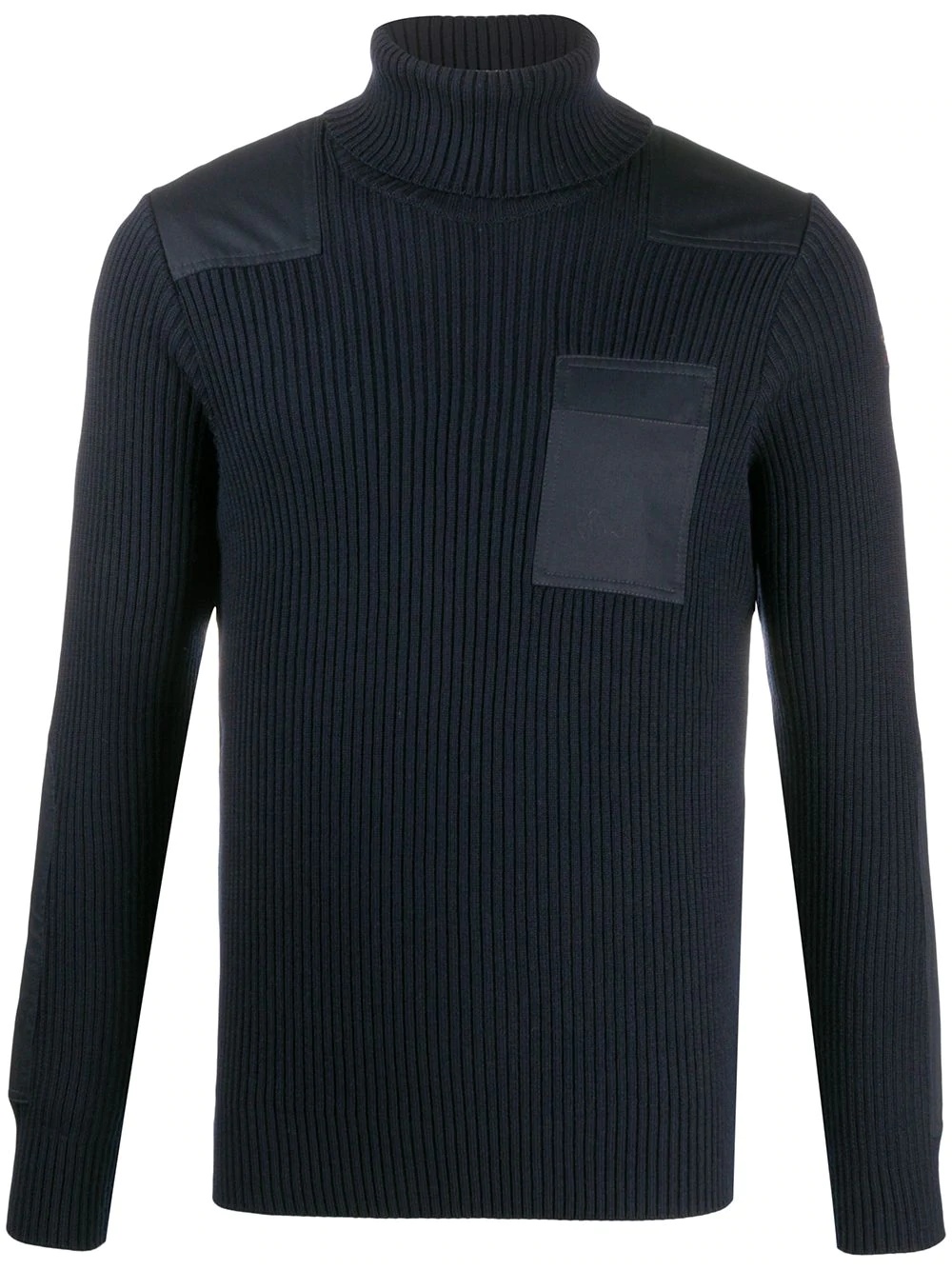 turtle neck ribbed knit jumper - 1