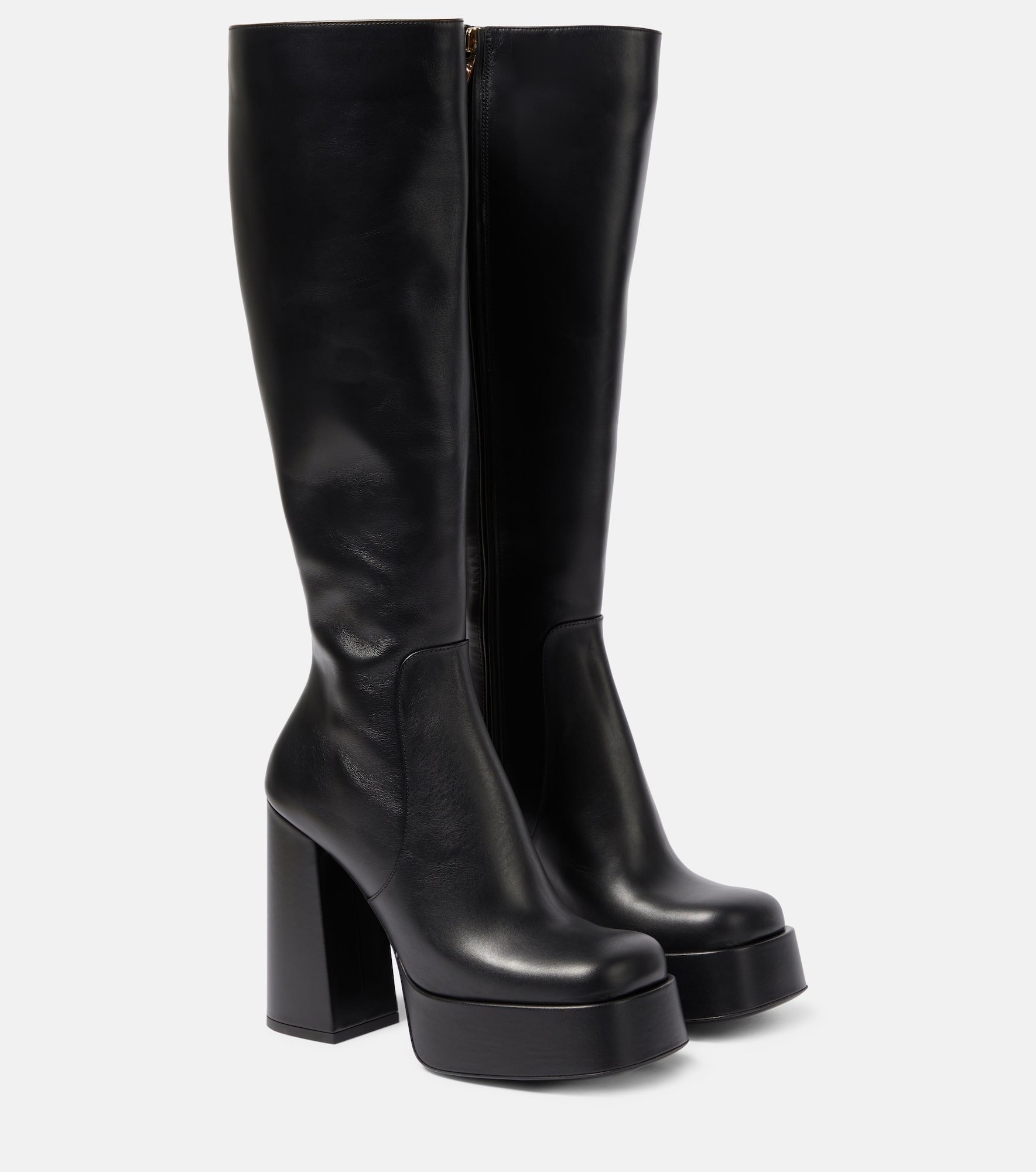 Aevitas leather platform knee-high boots - 1