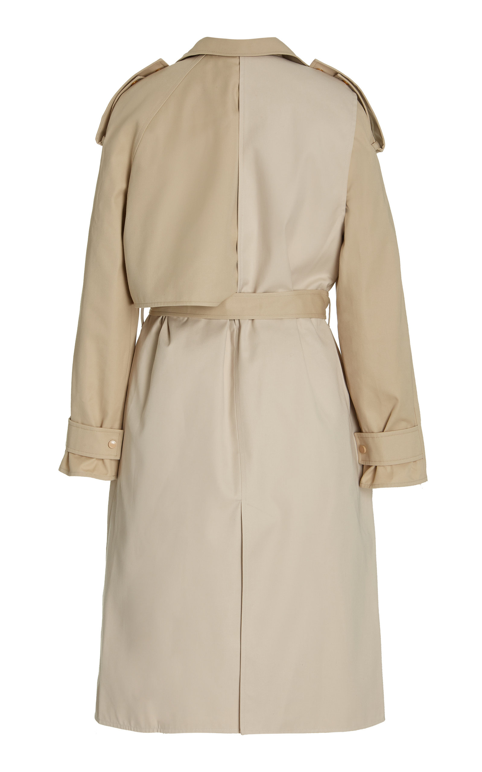 Removable Sleeve Crepe Trench Coat neutral - 6