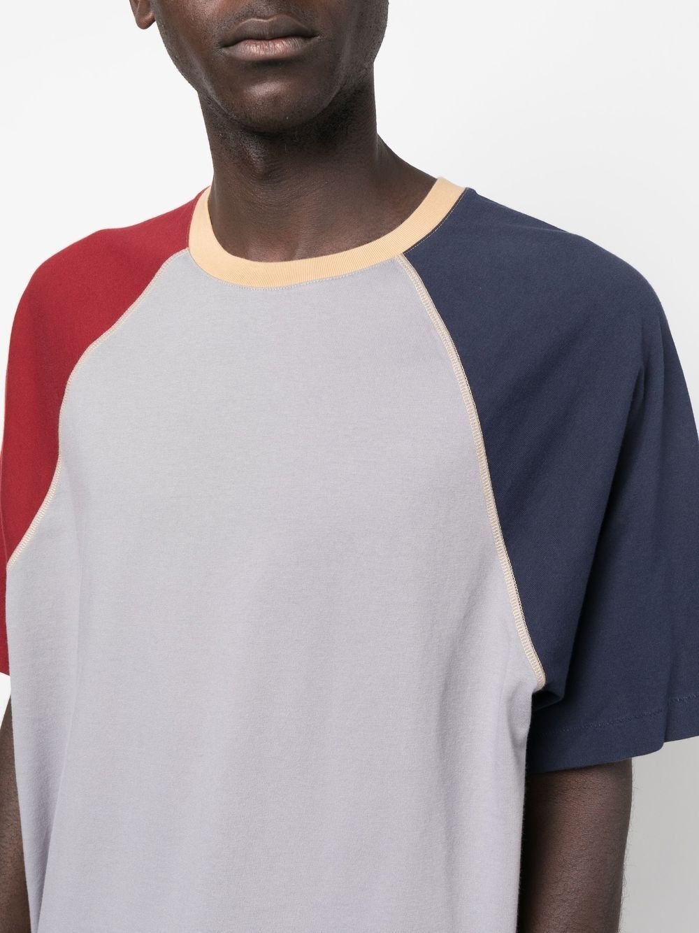 colour-block cotton T-shirt - 5