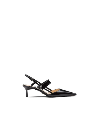 Prada Brushed leather slingbacks outlook