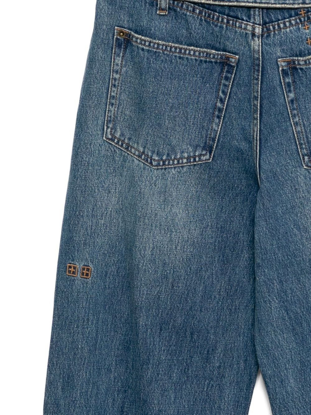 low rider flip aged jeans - 3