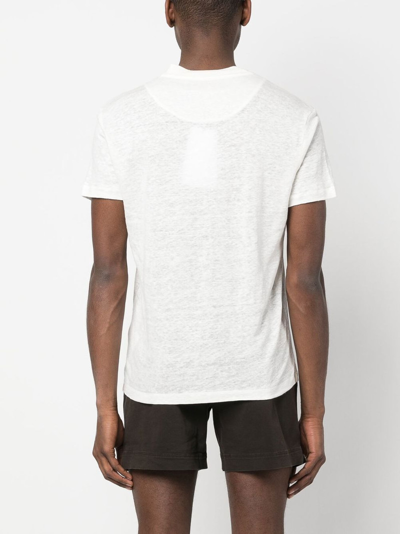 short-sleeve linen-flax T-shirt 4