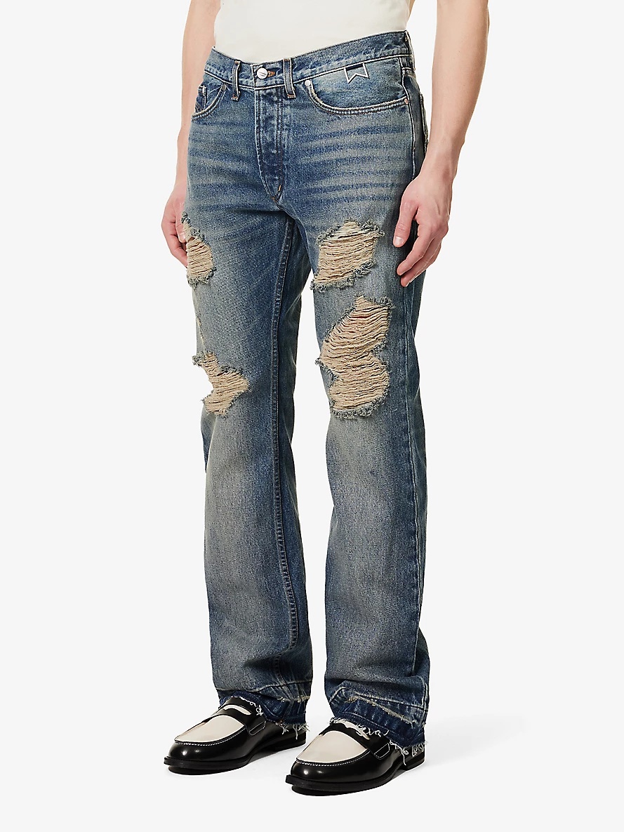 Beach Bum distressed regular-fit straight-leg jeans - 3