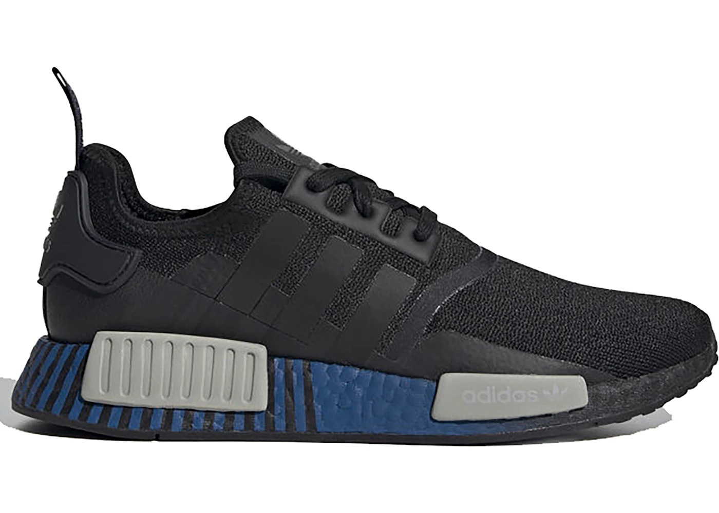 adidas NMD R1 Black Metal Grey Lush Blue - 1