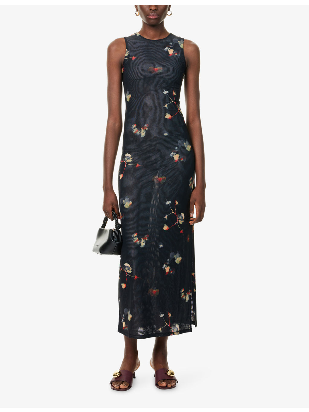 El Duet Stretch-Mesh Midi Dress - 2