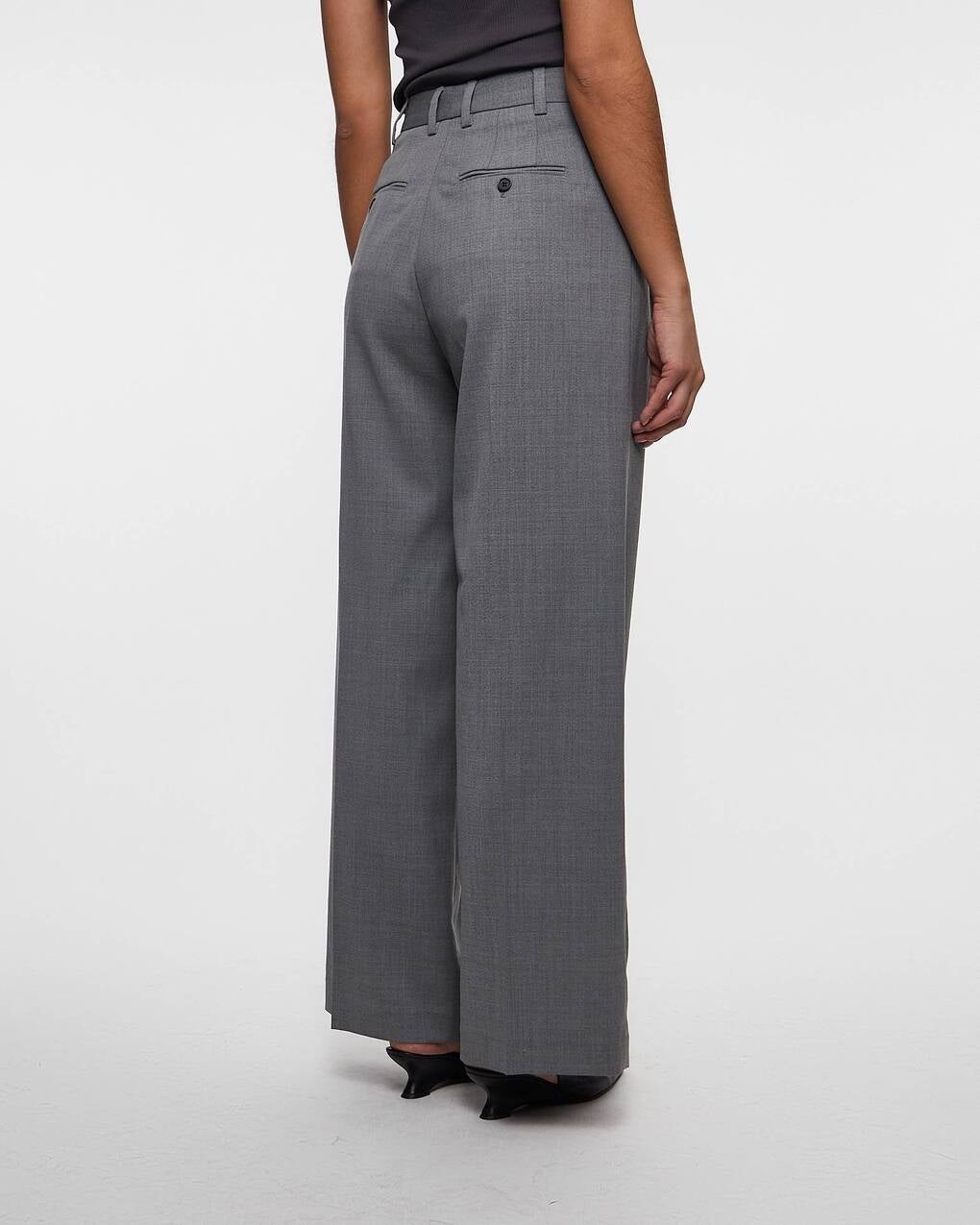 Trousers Darcey Wool  Grey melange - 4