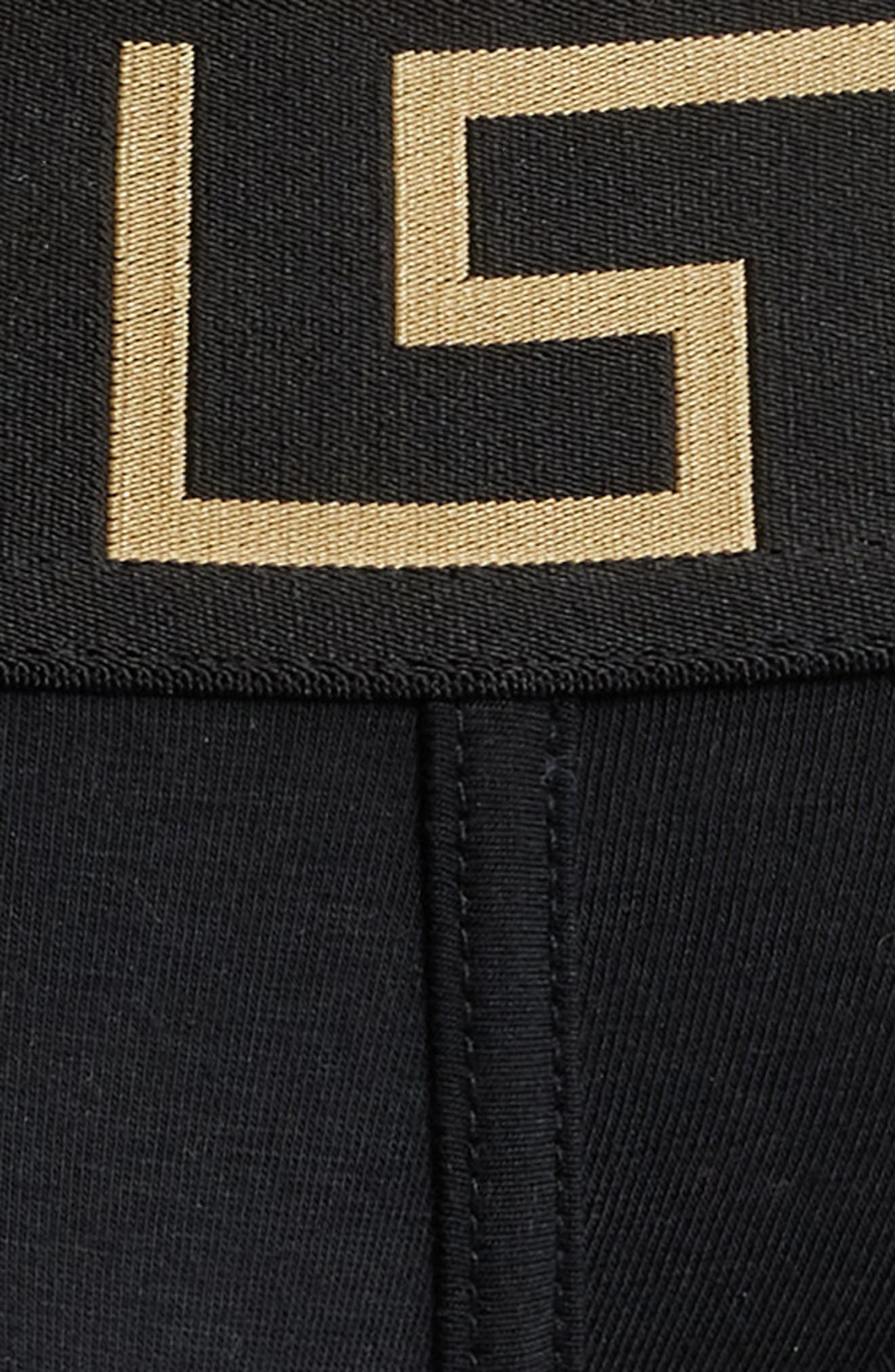 Versace 2-Pack Greca Border Stretch Cotton Briefs in Black Gold Greek Key at Nordstrom - 5