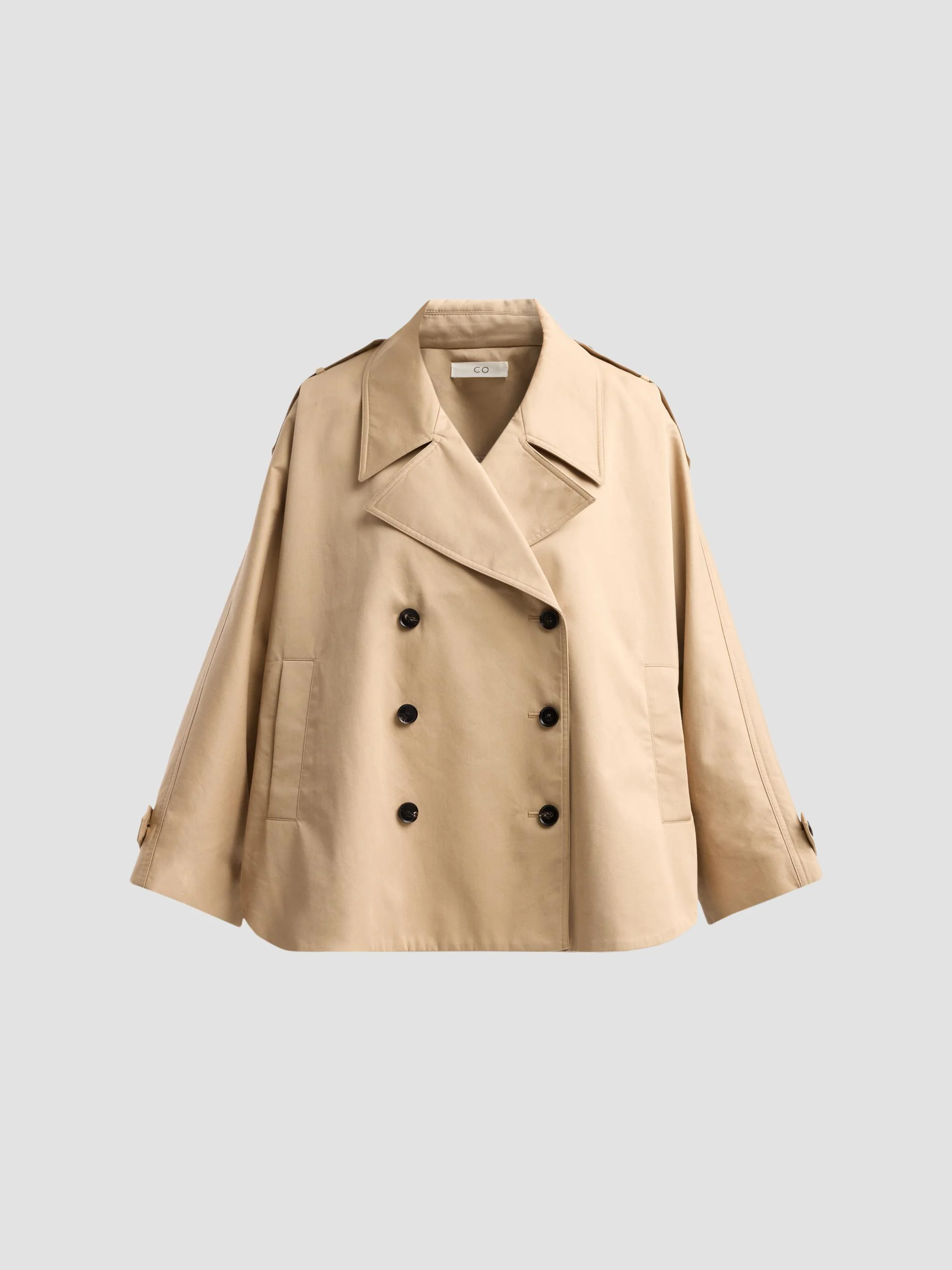 Women's Dolman Crop Trench at - Camel - 1