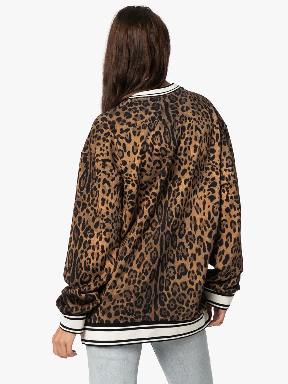 leopard print sweatshirt - 4