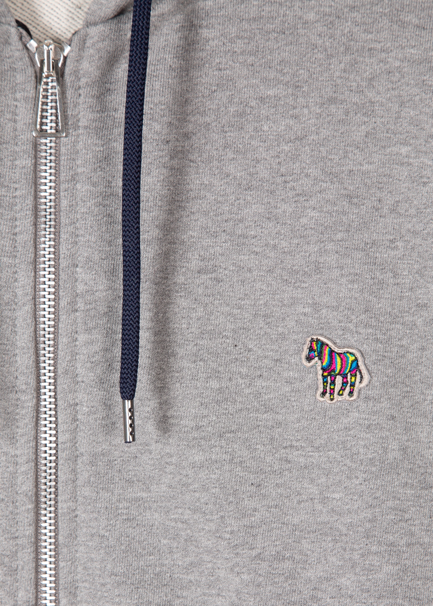 Zip-Front Zebra Logo Hoodie - 2