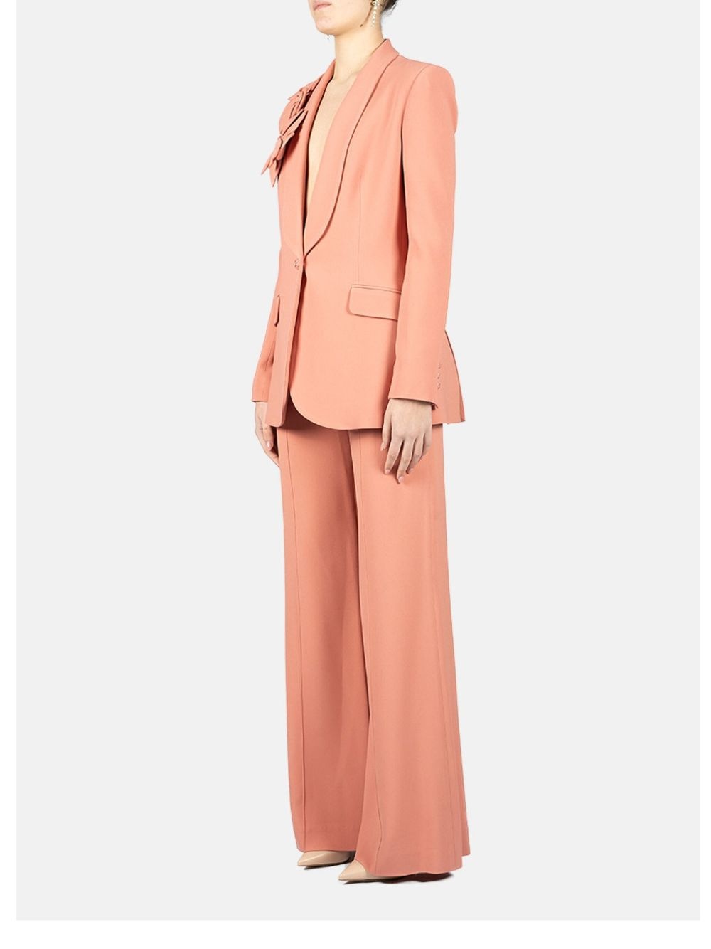 floral-appliqué blazer - 3