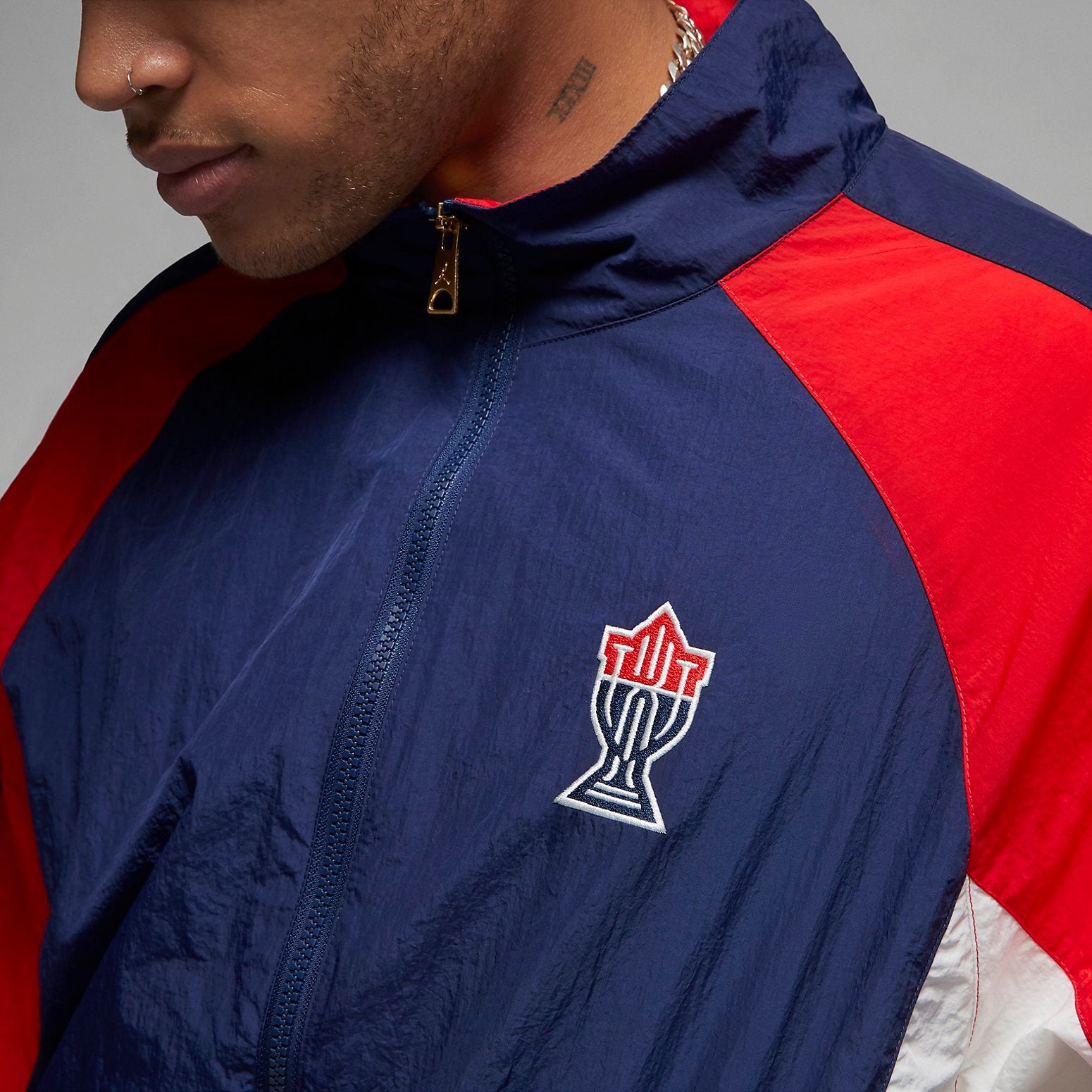 Air Jordan x Trophy Room USA Woven Track Jacket 'Navy Red' DR2954-410 - 3