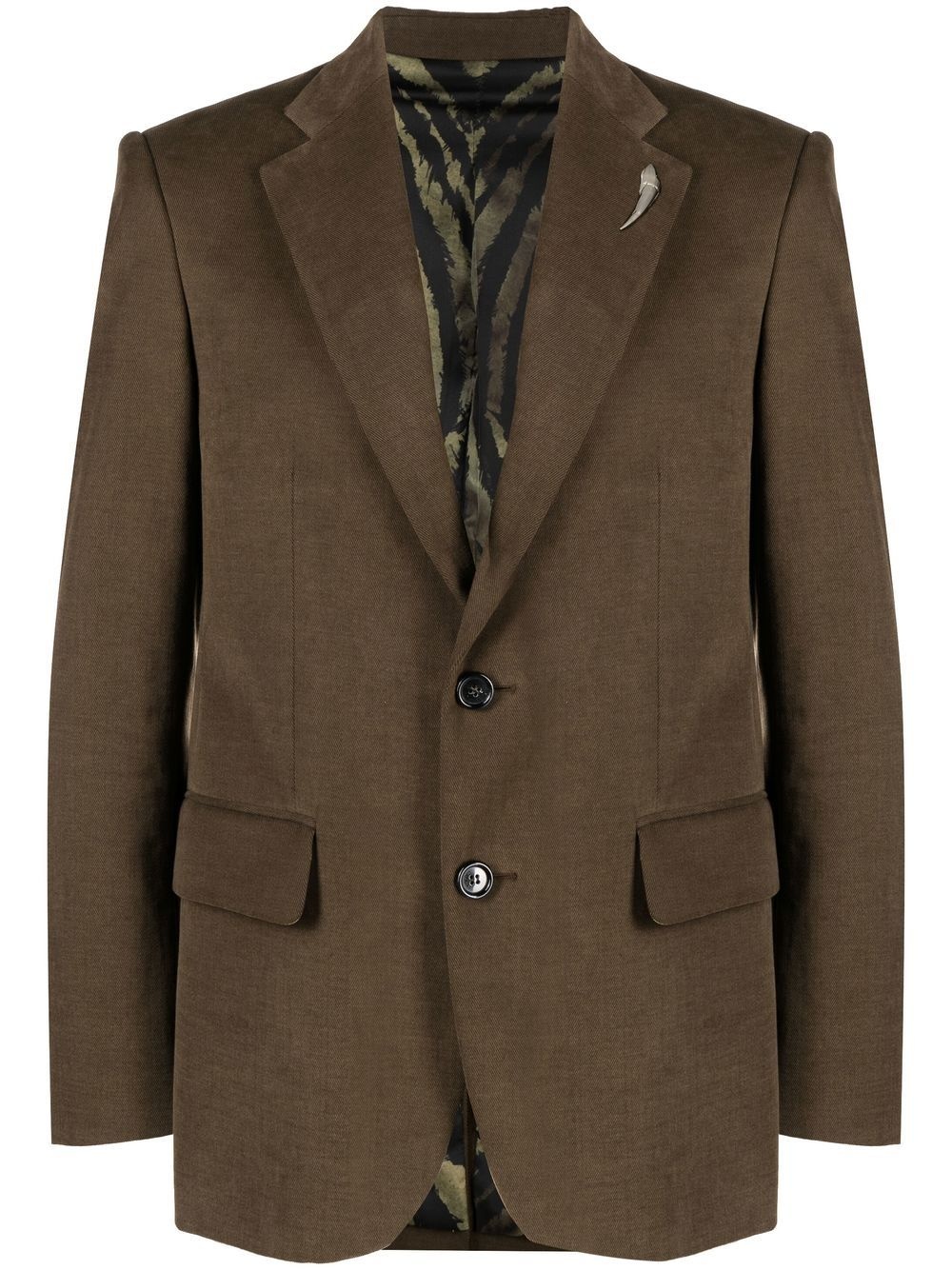 single-breasted wool blazer - 1