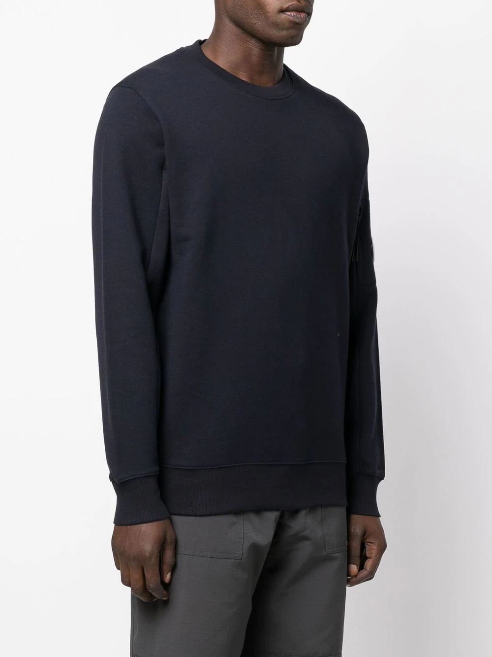 Lens-detail crew neck jumper - 3