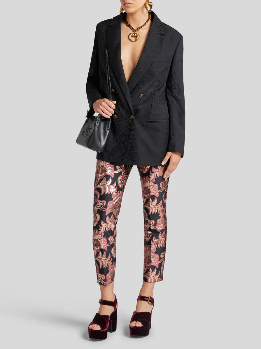 JACQUARD CIGARETTE TROUSERS - 4