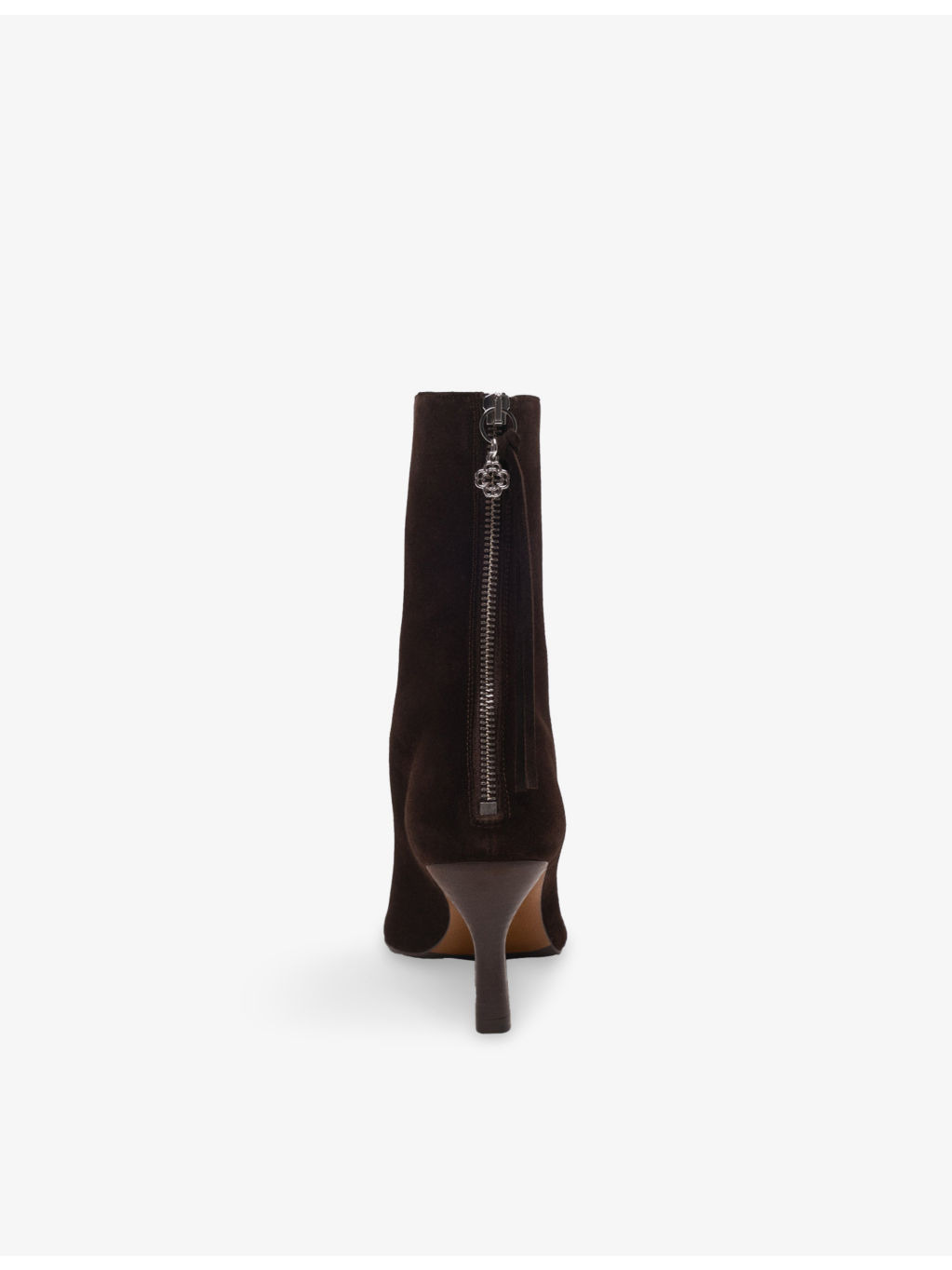 Zipped Heeled Suede Ankle Boots - 4