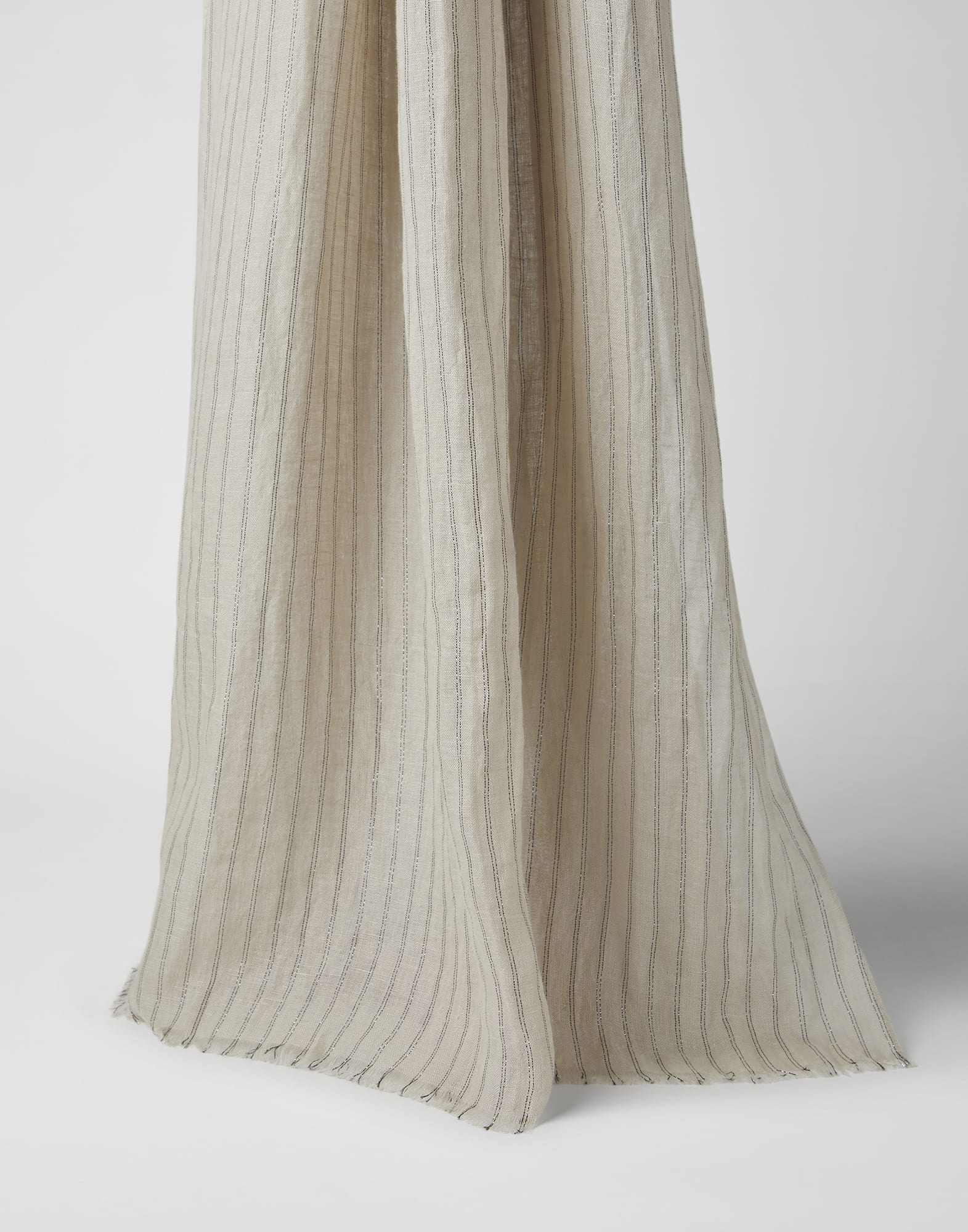 Linen sparkling stripe scarf - 1