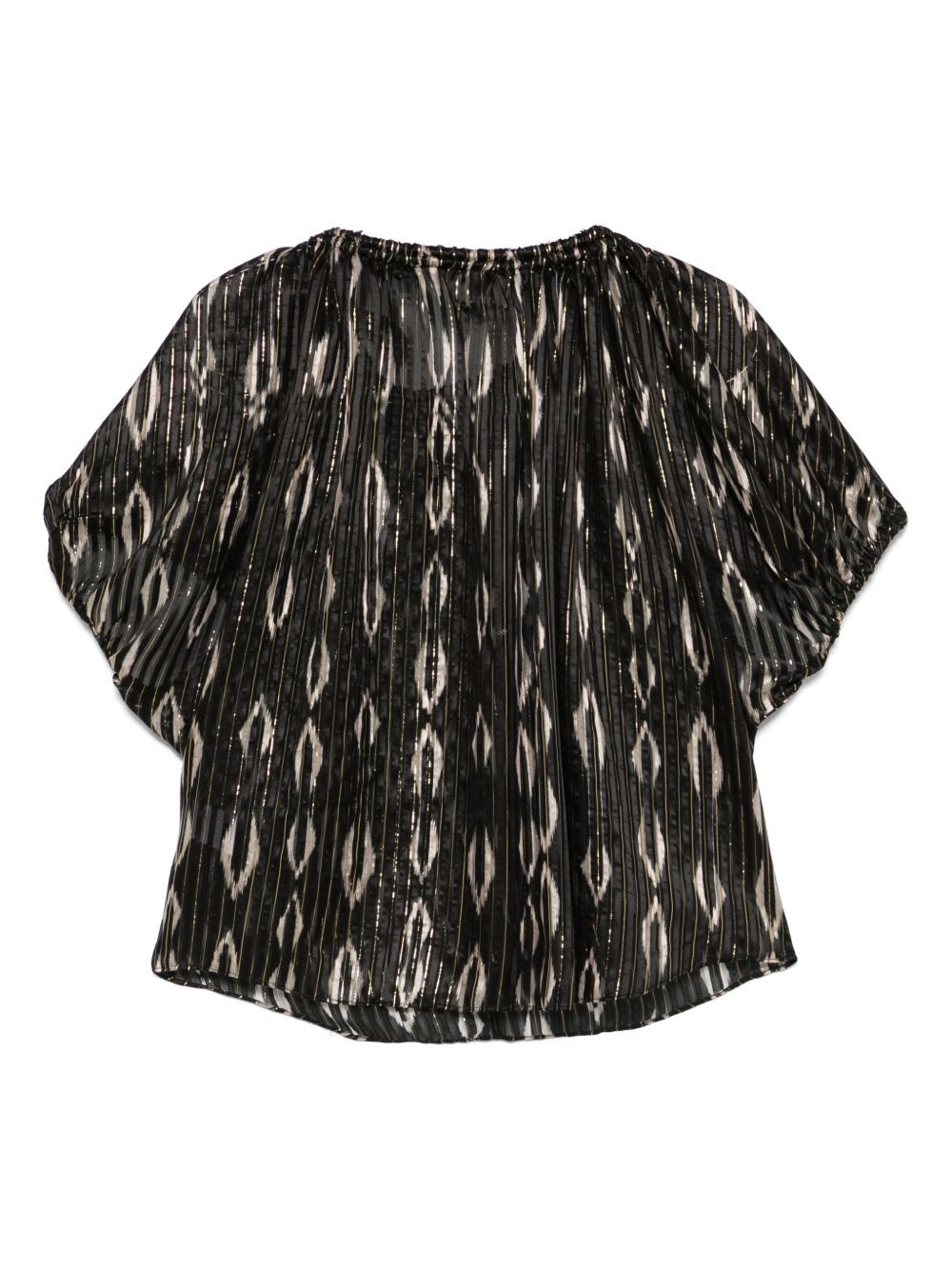 metallic-threading blouse - 2