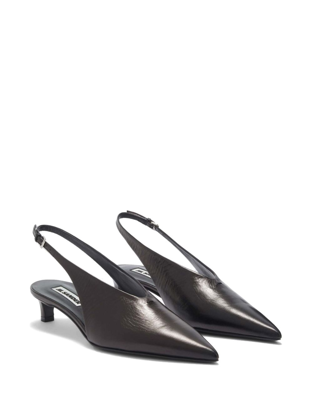 slingback leather pumps - 2