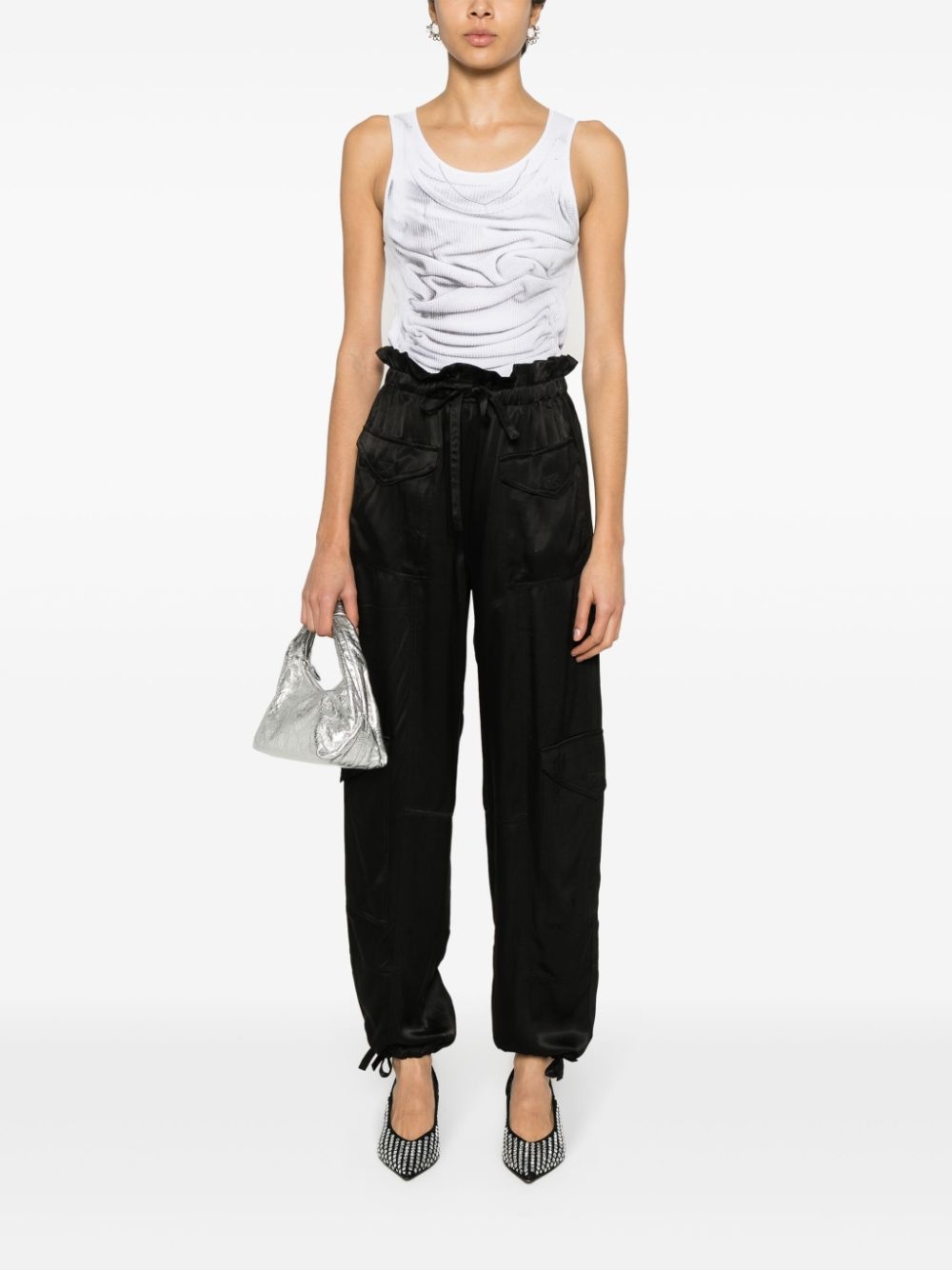 satin cargo trousers - 2