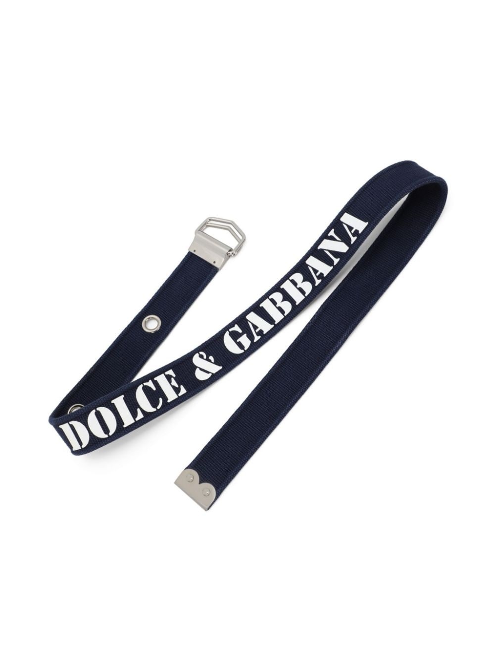 logo-print buckled belt - 3