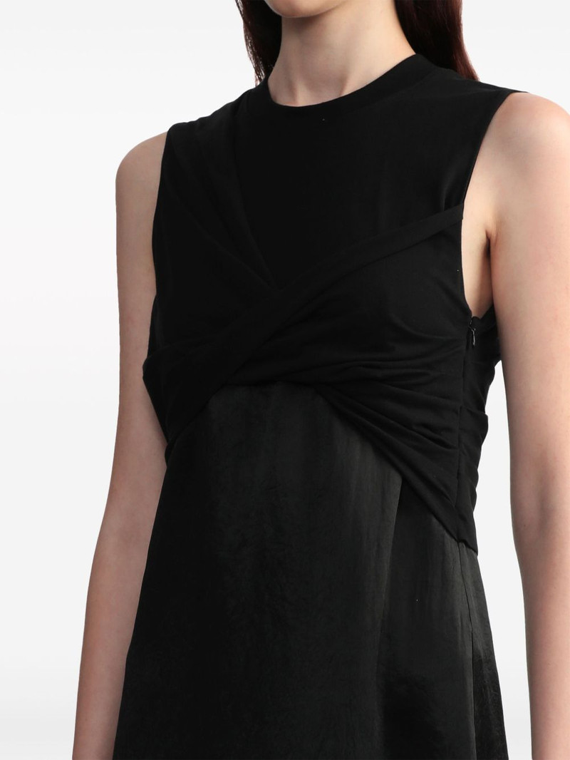 draped cotton midi-dress 5