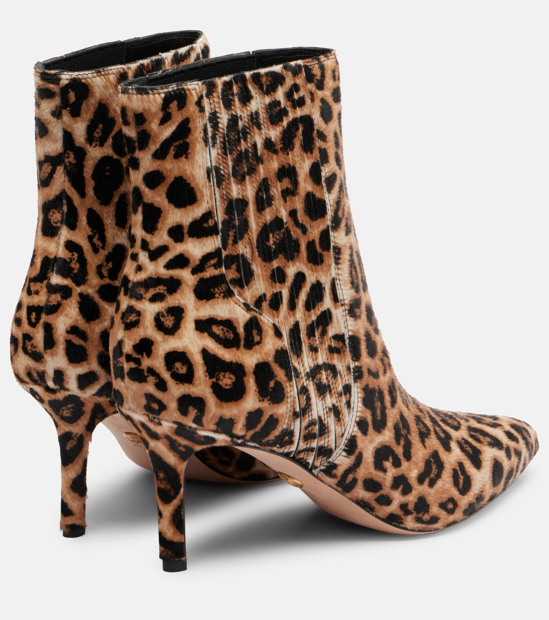 Lisa 70 leopard-print calf hair ankle boots - 2