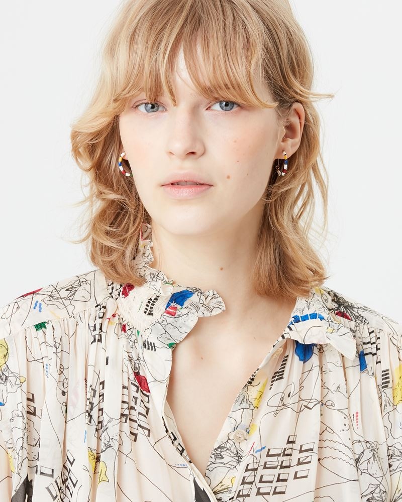 COLOR STRIPE HOOP EARRINGS - 2