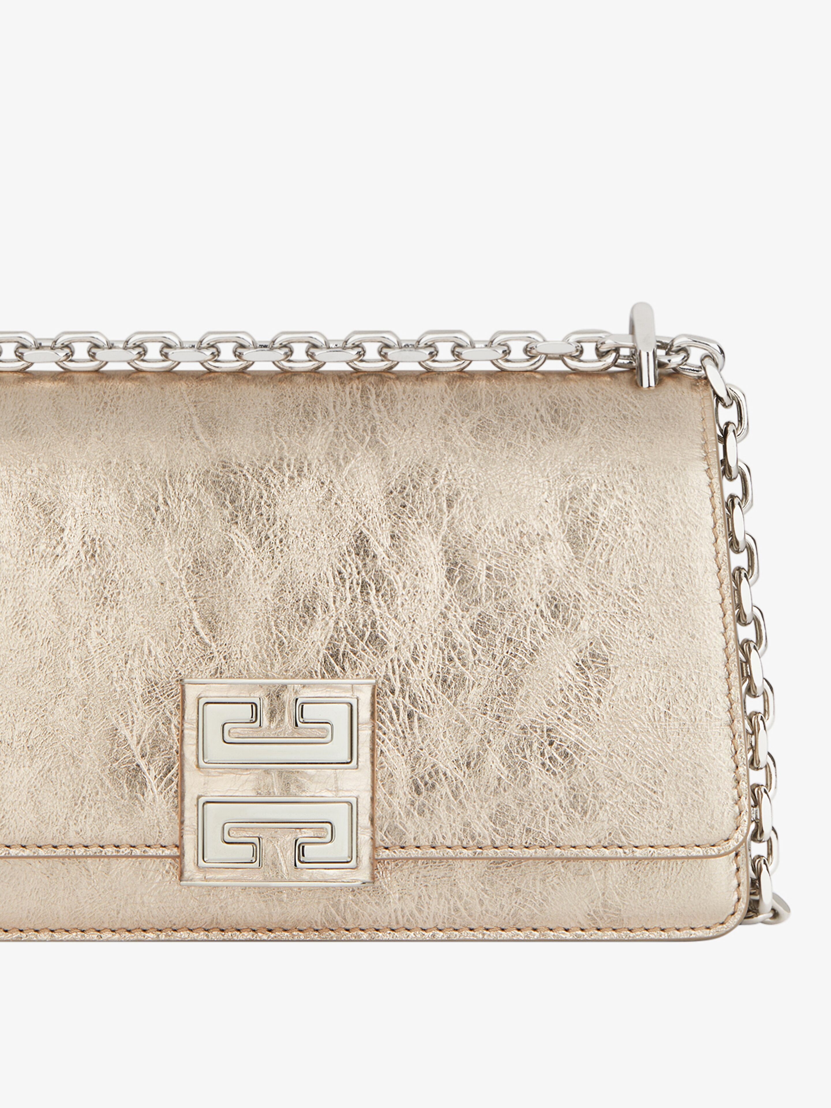 SMALL 4G BAG IN LAMINATED LEATHER WITH CHAIN - 6
