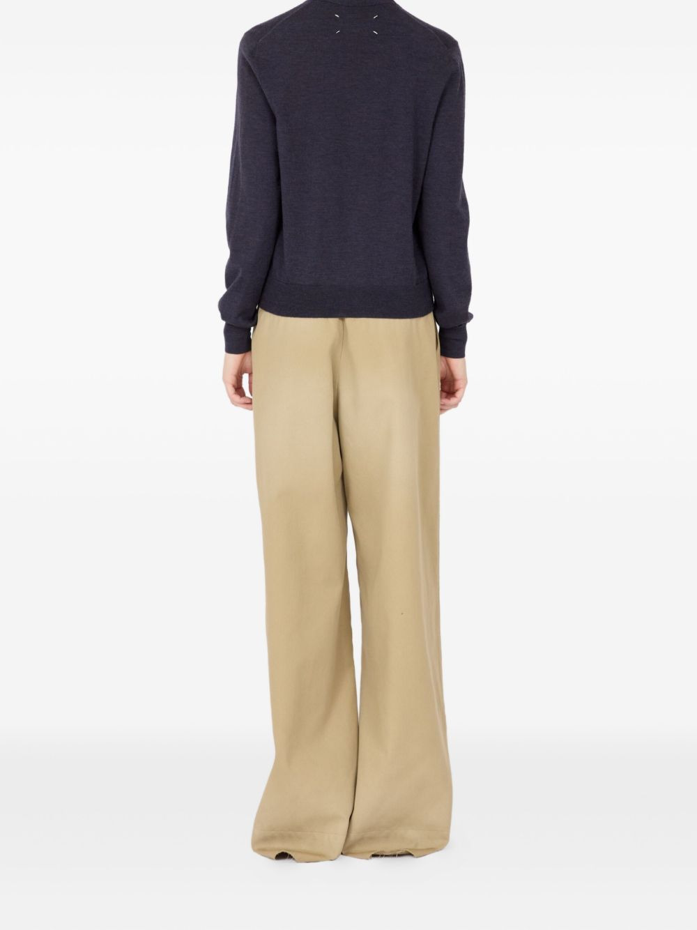 Maison Margiela Women Wool V-Necked Cardigan - 4