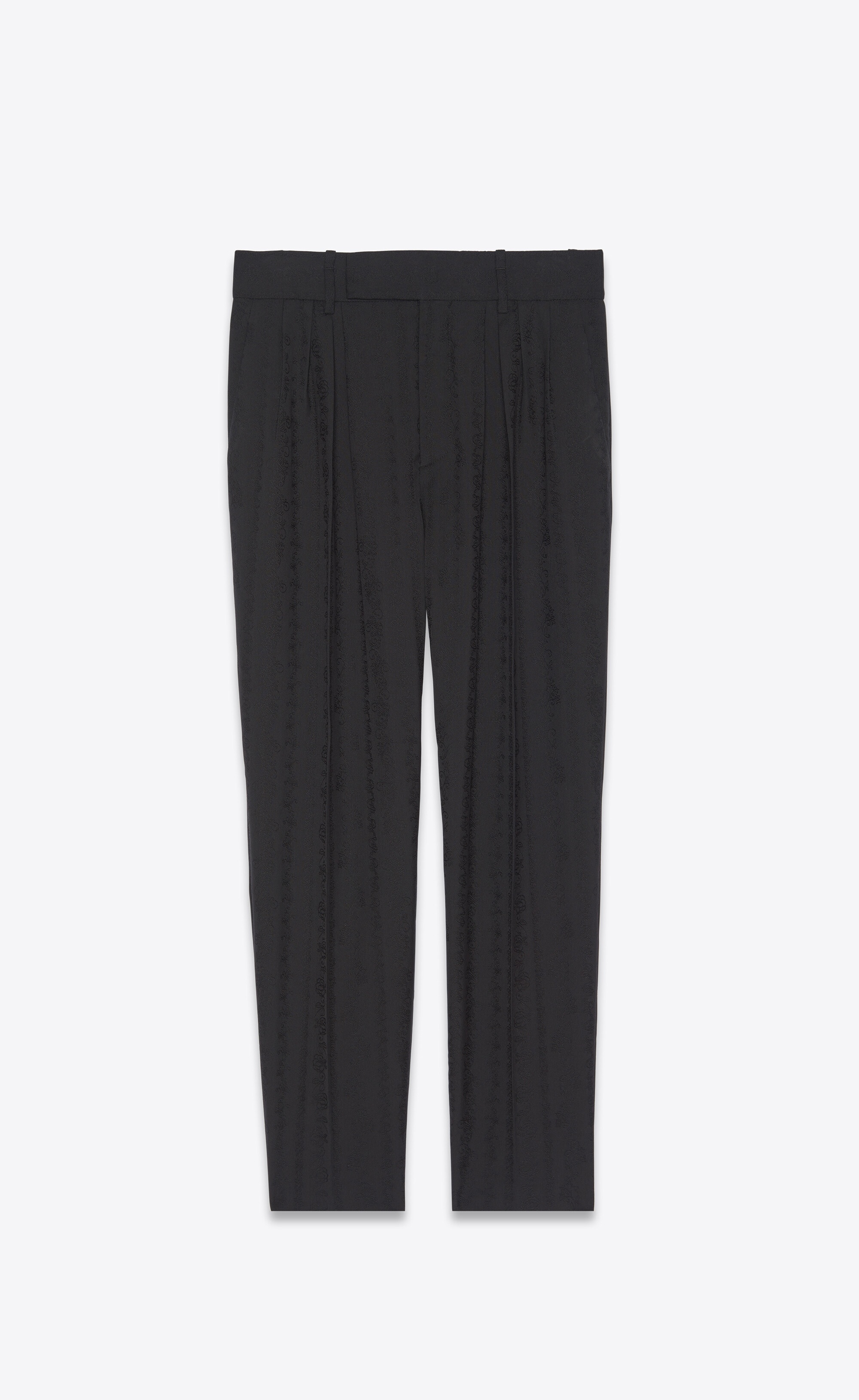 high-rise pants in striped wool - 1